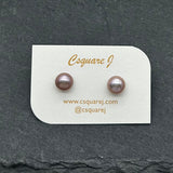 Color Freshwater Pearl stud earrings - 925 Sterling Silver