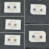 Color Freshwater Pearl stud earrings - 925 Sterling Silver