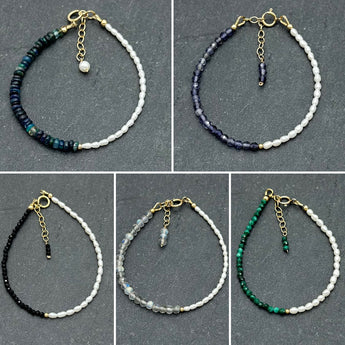 Minimalist pearls bracelet - Freshwater pearls & 14k gold-filled