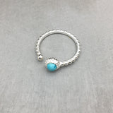 Turquoise Ring - 925 Sterling silver - adjustable ring size
