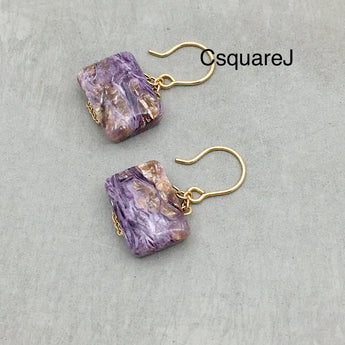 Charoite earrings