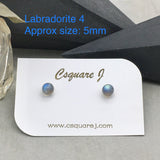 Labradorite stud earrings - Sterling Silver