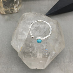 Turquoise Ring - 925 Sterling silver - adjustable ring size