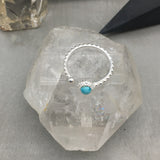 Turquoise Ring - 925 Sterling silver - adjustable ring size