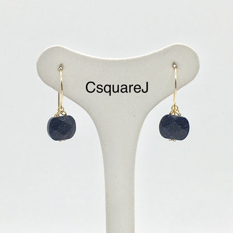Blue sandstone earrings